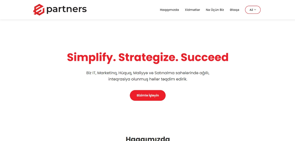 E-Partners — Consulting layihəsi, Nurlan Qadirov tərəfindən hazırlanıb