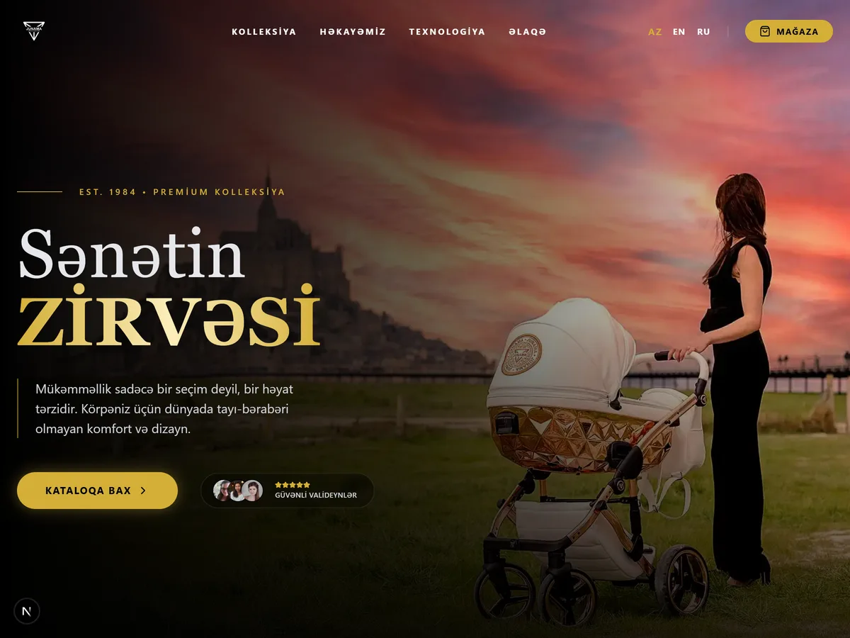 Junama Azerbaijan — Luxury Baby Stroller Store — E-Commerce layihəsi, Nurlan Qadirov tərəfindən hazırlanıb